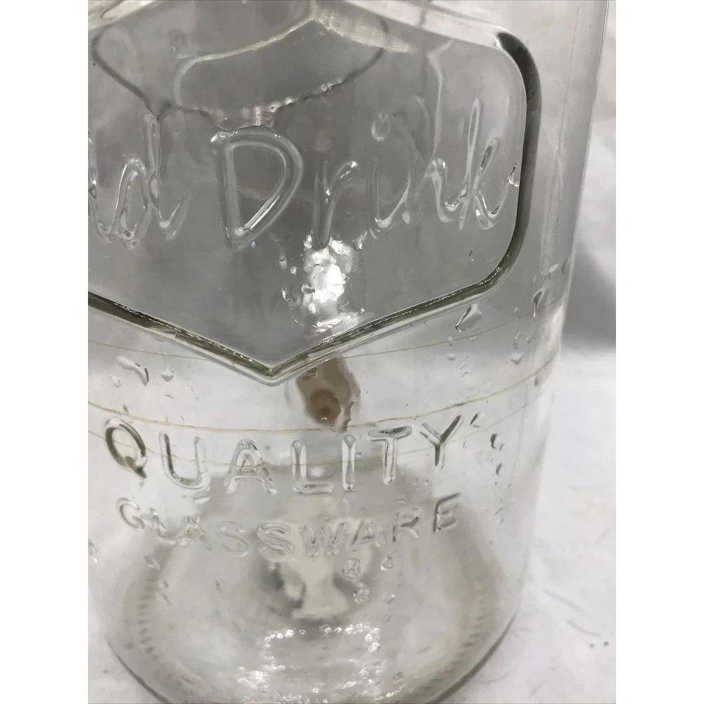 Gallon Glass Beverage Dispenser With Glass Clamp Lid By Quality Glass Clear Jar